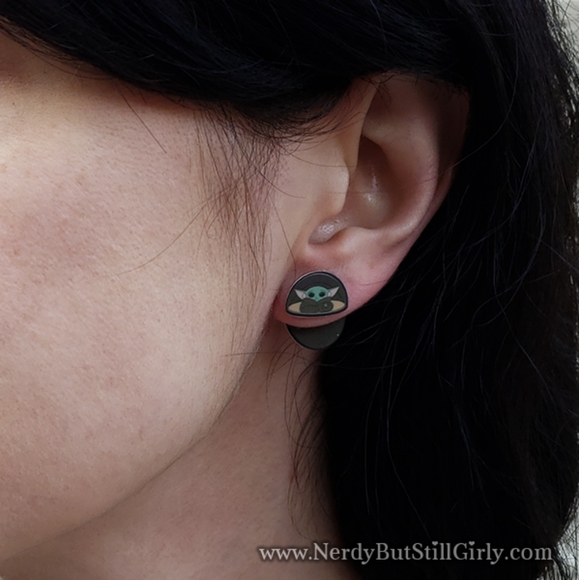 The Mandalorian and Baby Yoda Earrings - Picture 3 of 3